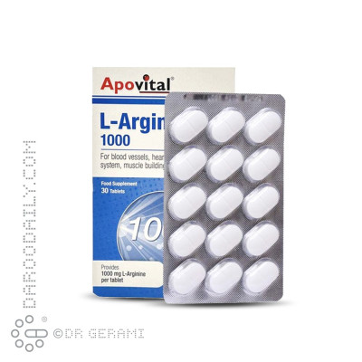 قرص ال آرژنین 1000 میلی گرمی آپوویتال 30 عددی
