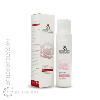 فوم شستشو صورت و بدن پوست خشک مدیلن 200 میلی لیتری