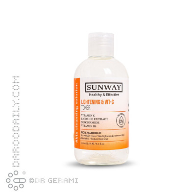 تونر روشن کننده پوست حاوی ویتامین C سان وی 250 میلی لیتری