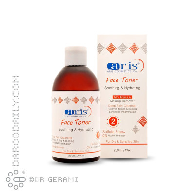 تونر پوست های خشک و حساس آریس 250 میلی لیتری