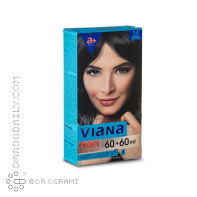 کیت رنگ مو قهوه ای تیره سری طبیعی ویانا شماره 3.0