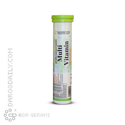 قرص جوشان 500 میلی گرمی ویتامین C با طعم انبه تندیس ویتا 20 عددی