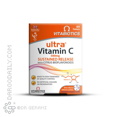 قرص 500 میلی گرمی اولترا ویتامین C ویتابیوتیکس 60 عددی