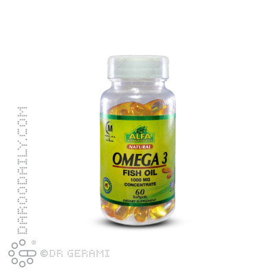سافت ژل 1000 میلی گرمی امگا 3 آلفا ویتامینز 60 عددی