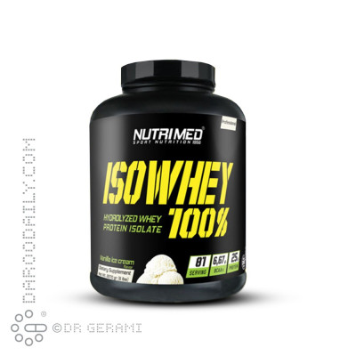 پودر پروتئین ایزو وی ۱۰۰ درصد وانیلی نوتریمد ۲۲۷۰ گرمی