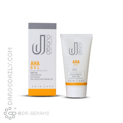 ژل شب لایه بردار پوست 15 درصد AHA دلانو 50 میلی لیتری