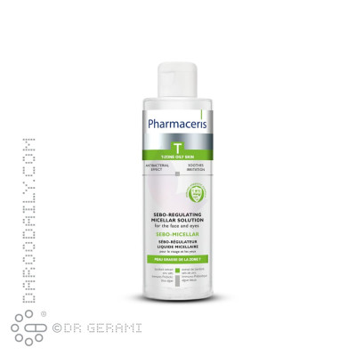محلول آنتی باکتریال میسلار واتر پوست چرب مدل Sebo Micellar فارماسریز 200 میلی لیتری