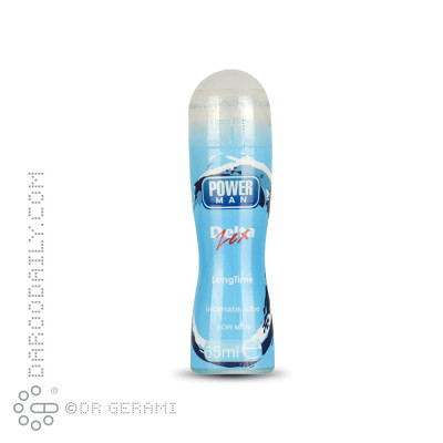 ژل تاخیری آبی آقایان Long Time مدل Power Man دلتا زکس 65 میلی لیتری