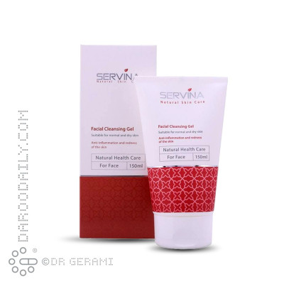 ژل شستشو صورت پوست های خشک و معمولی سروینا 150 میلی لیتری