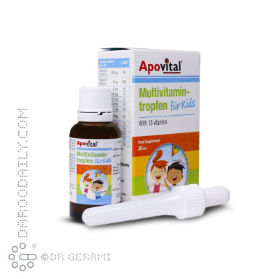 قطره مولتی ویتامین کودکان آپوویتال 30 میلی لیتری