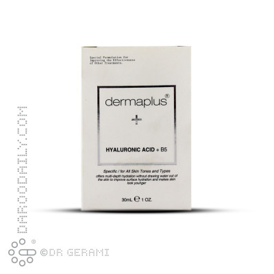 محلول مرطوب کننده پوست حاوی هیالورونیک اسید و ویتامین B5 درماپلاس 30 میلی لیتری