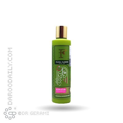 شامپو کراتینه موهای رنگ شده و آسیب دیده فلوس فلاور ۲۵۰ میلی لیتری