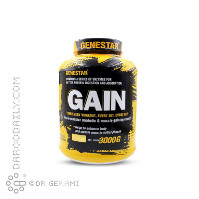پودر گین با طعم بیسکویت وانیلی ژن استار 3000 گرمی