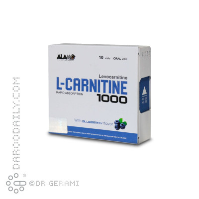 محلول ال کارنیتین 1000 میلی گرمی با طعم بلوبری آلامو 10 عددی