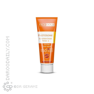 کرم ضد آفتاب بژ روشن پوست چرب فاقد چربی مدل Photosome با SPF50 فیس دوکس 40 میلی لیتری