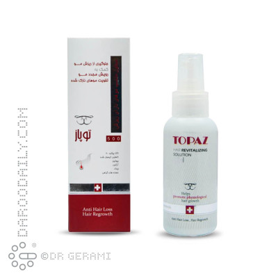 محلول تقویت کننده موهای دارای ریزش توپاز 100 میلی لیتری