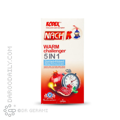 کاندوم مدل Warm Challenger 5in1 کدکس 12 عددی
