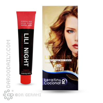 کیت رنگ موی فندقی روشن لی لی نایت شماره 8.35