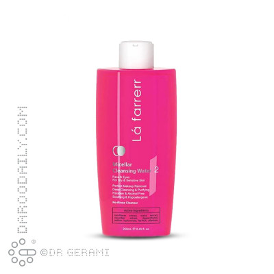 محلول پاک کننده صورت پوست های خشک و حساس 2 لافارر 250 میلی لیتری