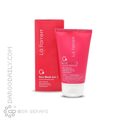 ژل شستشوی صورت پوست های خشک و حساس لافارر شماره 3