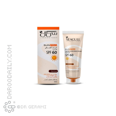 کرم ضد آفتاب بژ تیره فاقد چربی SPF60 سی گل ۵۰ میلی لیتری