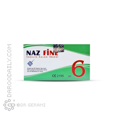 سر سوزن قلم انسولین 6 میلی متری ناز فاین 25 عددی