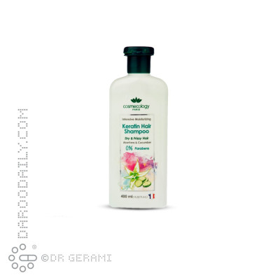 شامپو کراتینه مرطوب کننده قوی مو کاسمکولوژی 400 میلی لیتری