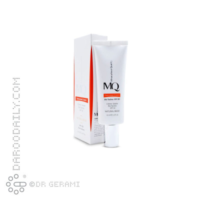 کرم ضد آفتاب بژ طبیعی پوست چرب فاقد چربی SPF50 ام کیو 55 میلی لیتری
