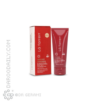 کرم ضد آفتاب و ضد لک رنگی متوسط پوست خشک و معمولی SPF40 لافارر 40 میلی لیتری