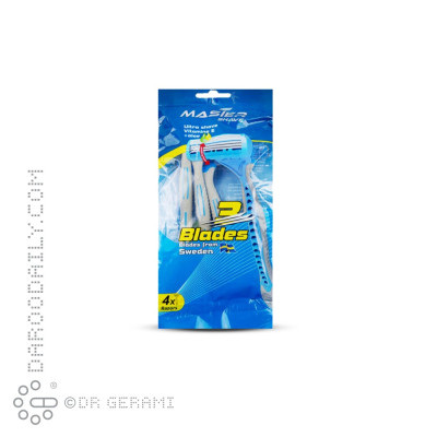 خودتراش 3 لبه مستر شیو ۴ عددی