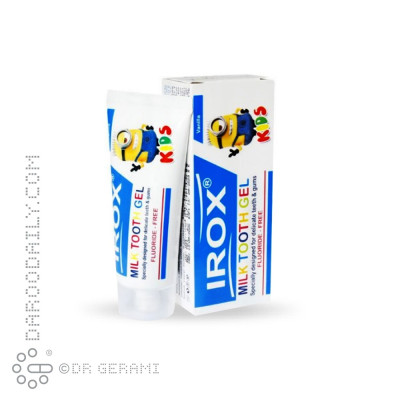 ژل دندان شیری وانیلی ایروکس ۸۰ گرمی