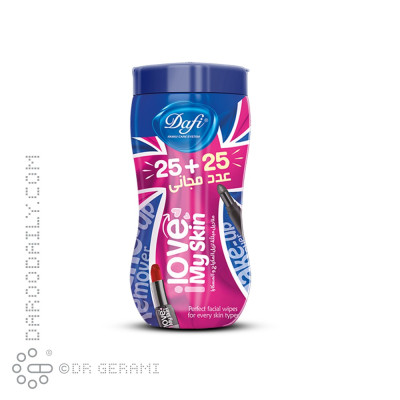 دستمال مرطوب آرایشی دافی 50 عددی