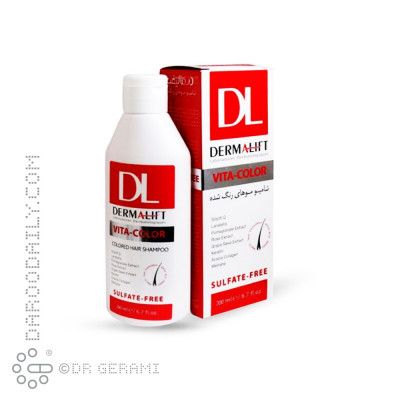 شامپو موهای رنگ شده مدل Vita Color درمالیفت 200 میلی لیتری