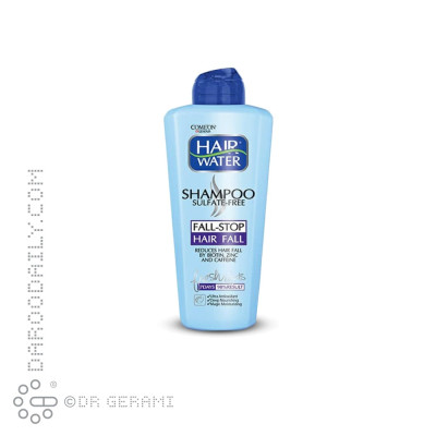 شامپو هیر واتر فاقد سولفات مدل Fall Stop کامان 400 میلی لیتری