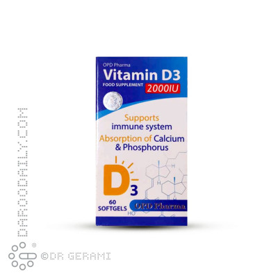 قرص ویتامین دی 3 1000 او پی دی فارما 30 عددی