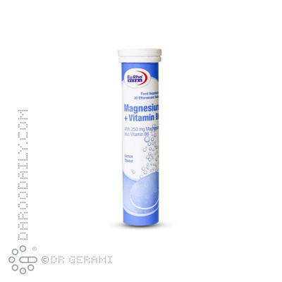 قرص جوشان منیزیم پلاس ویتامین B6 یوروویتال 20 عددی