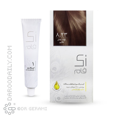 کیت رنگ موی بلوند بنفش طلایی سری طلایی زی فام شماره 8.23