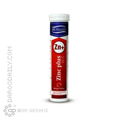 قرص جوشان زینک پلاس ویتامین C های هلث 20 عددی