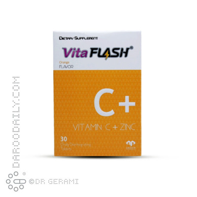 قرص مکیدنی ویتافلش C و زینک آرامیس 30 عددی