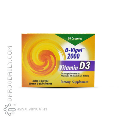 کپسول ویتامین D3 دی ویژل 2000 دانا 60 عددی