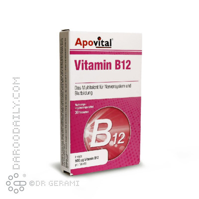 قرص ویتامین B12 آپوویتال 30 عددی