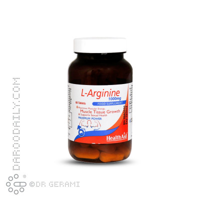 قرص ال آرژنین ۱۰۰۰ میلی گرمی هلث اید ۶۰ عددی