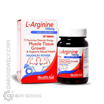 قرص ال آرژنین ۱۰۰۰ میلی گرمی هلث اید 30 عددی