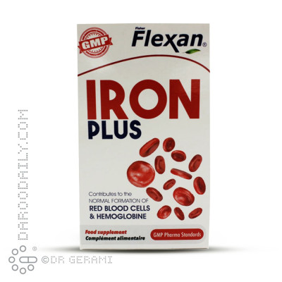 قرص آیرون پلاس فلکسان فیشر 60 عددی