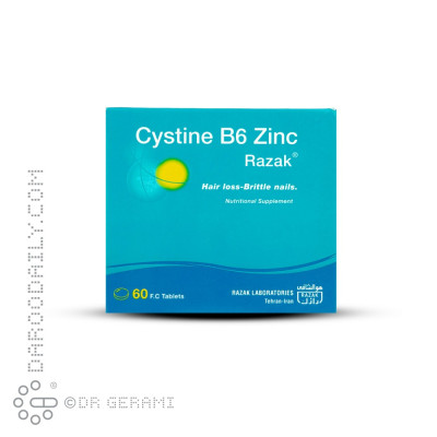 قرص سیستین B6 زینک رازک ۶۰ عددی