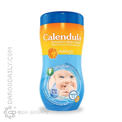 دستمال مرطوب پاک کننده کودک پوست حساس نینو 70 عددی