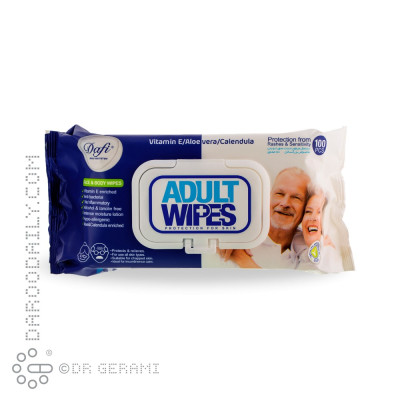 دستمال مرطوب بزرگسالان دافی 100 عددی