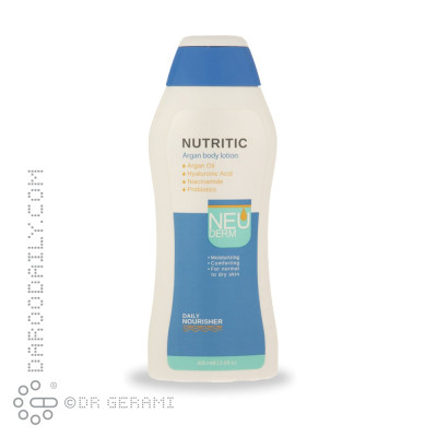 لوسیون بدن پوست های معمولی تا خشک مدل Nutritic Argan نئودرم 400 میلی لیتری
