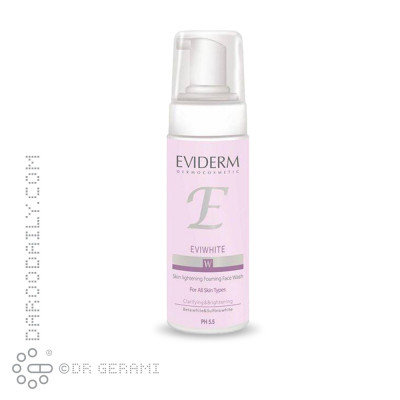 فوم شستشوی روشن کننده صورت مدل Eviwhite اویدرم ۱۵۰ میلی لیتری