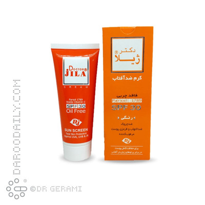 كرم ضد آفتاب رنگی پوست چرب فاقد چربی SPF30 دکتر ژیلا 65 گرمی